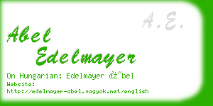 abel edelmayer business card